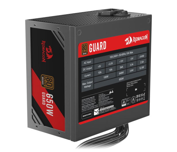 REDRAGON GC-GU02 650W Guard 80 Plus Bronze - 1351326 - zdjęcie 5